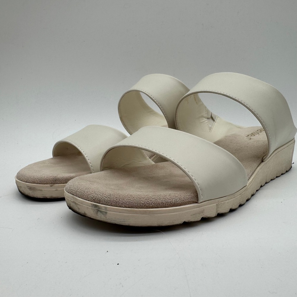 Kensie Endy‎ Comfort Beige Double Strap Slide Sandals Women's Size 11